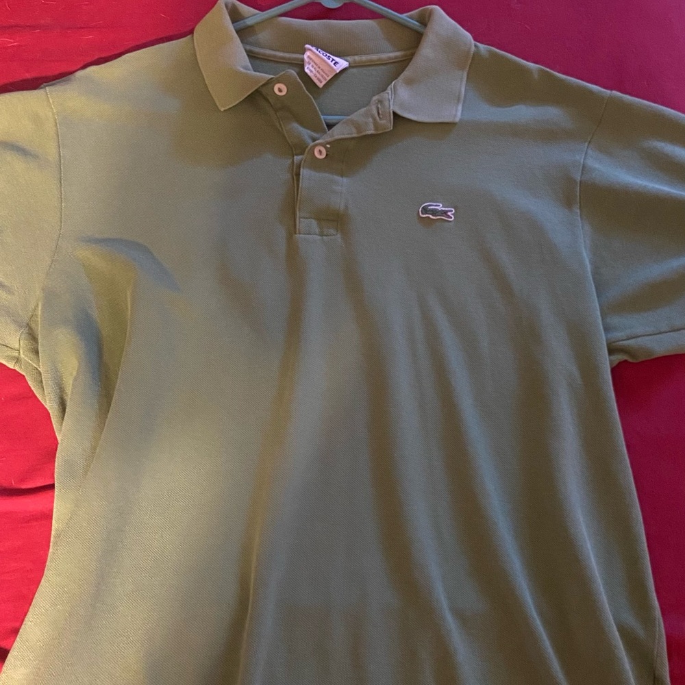 Green Lacoste polo medium